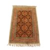 Handwoven Cotton Floor Rug with Kalamkari Block Print