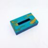 Gond painted wooden tissue box